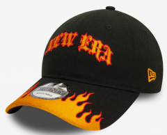 New Era Race 9twenty black and orange flame säädettävä Lippis