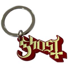 Ghost Logo Red Shadow Metallinen Avaimenperä