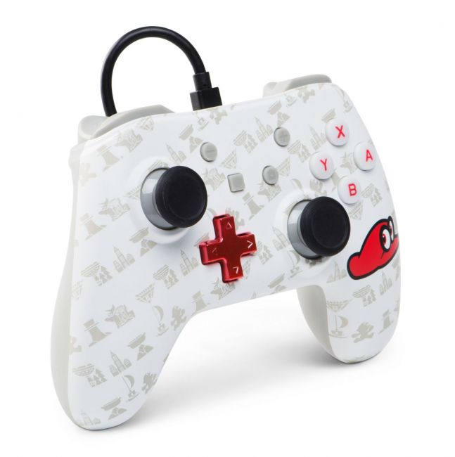 nintendo switch pro controller with super mario odyssey