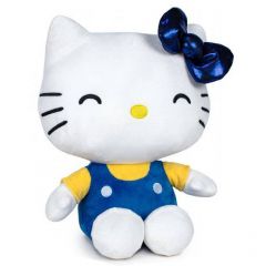 Hello Kitty 50th Anniversary 36cm Pehmo, blue/yellow