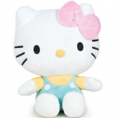 Hello Kitty 18cm Pehmolelu, light blue/yellow