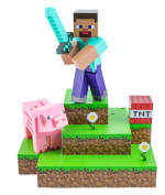 Minecraft Steve Diorama Lamppu