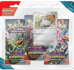 Pokemon Scarlet & Violet: Twilight Masquerade 3x Booster Pack Pokemon kortit (sis. 3x 10 korttia ja promokortti), Snorlax